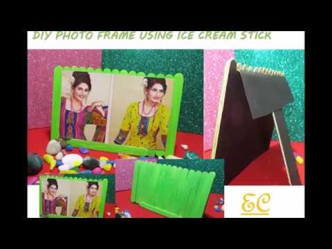 5 Minutes Craft - DIY Photo Frame using Ice Cream Sticks