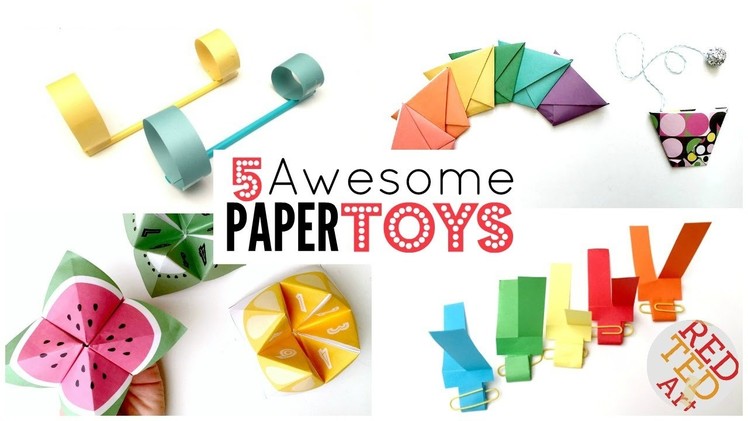 5 Paper Toy DIYs - 5 Minute Crafts - Things to Do When Bored