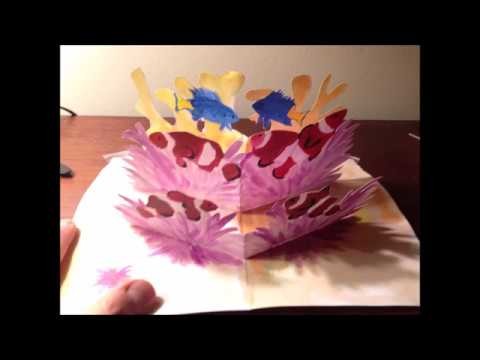 DIY 3D Clown Fish and Coral Reef POP UP card