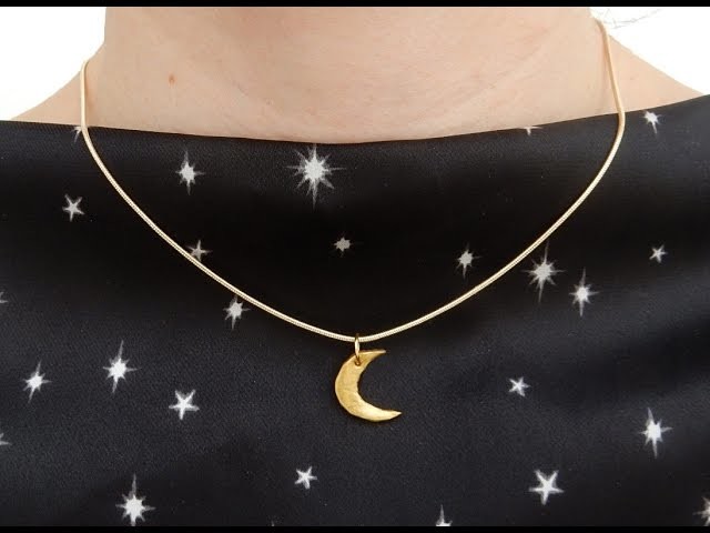 DIY Dainty Moon Necklace