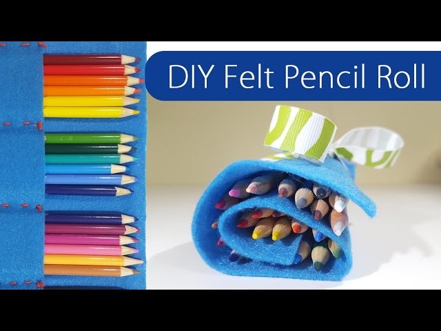 DIY Easy Colored Pencil Roll - Make Your Own Pencil Case!