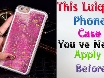Diy Liquid Glitter Phone case you've never APPLY before!!!!