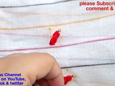 DIY- Making ear ring for baby girl ( টিপ নাকফুল আর লেসের ফুল দিয়ে কানের টপ তৈরি)