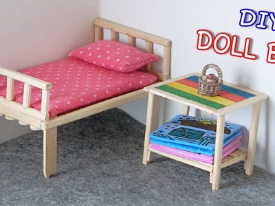 DIY Miniature Doll Bed from Chopsticks - Creative Crafts ideas