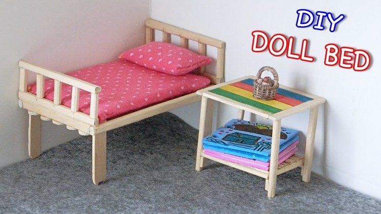DIY Miniature Doll Bed from Chopsticks - Creative Crafts ideas