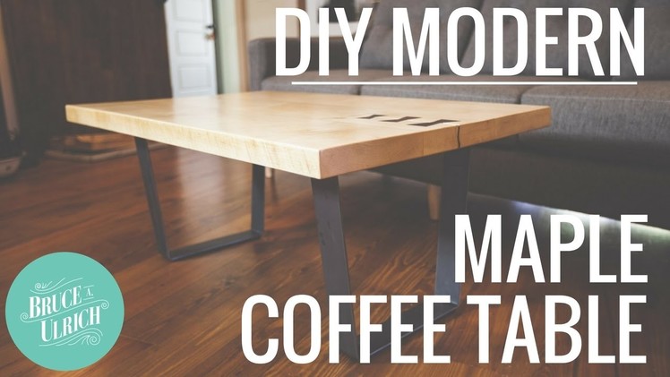 DIY Modern Maple Coffee Table. Woodworking Project