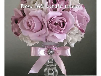 DIY| MULTI COLOR ROSE CRYSTAL CANDLE HOLDER. WEDDINGS,  MOTHER'S DAY,  SPECIAL EVENTS