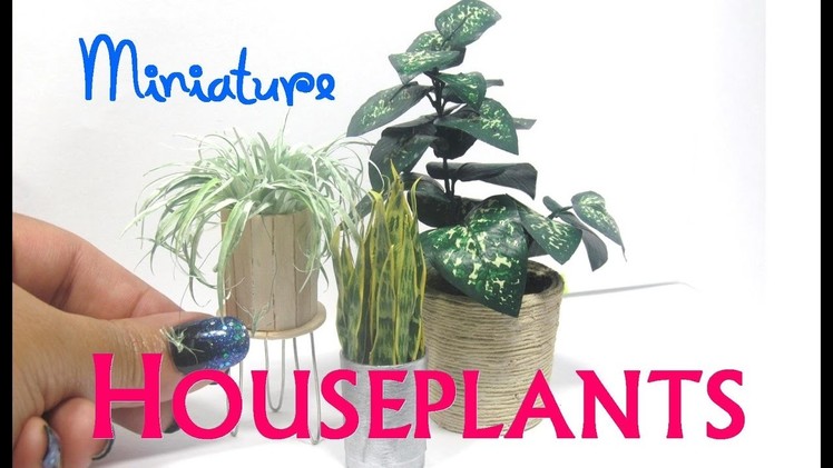 DIY Paper and Aluminum Foil Houseplants Plants Dollhouse Miniature Furniture