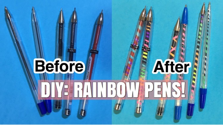 DIY: Rainbow Pens! | Super Easy !! | ORDANI DIY