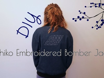 DIY Sashiko Embroidery - Hand Embroidered Bomber Jacket