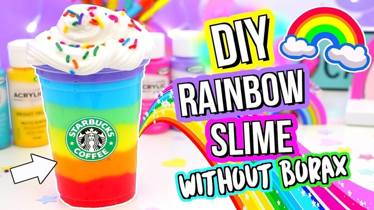 DIY SLIME! DIY BEST Rainbow Slime Recipe! How To Make Slime!
