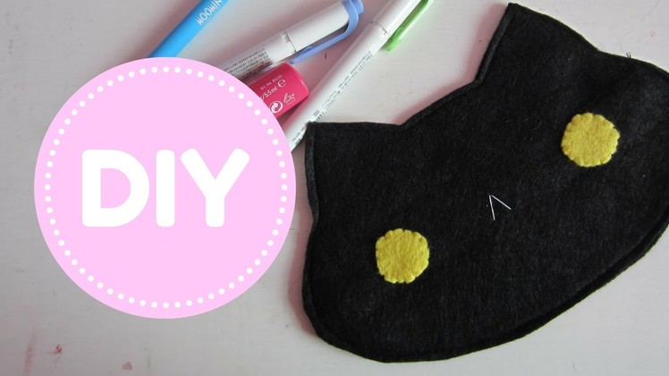 DIY | Small Kawaii Cat Makeup.Pencil Pouch