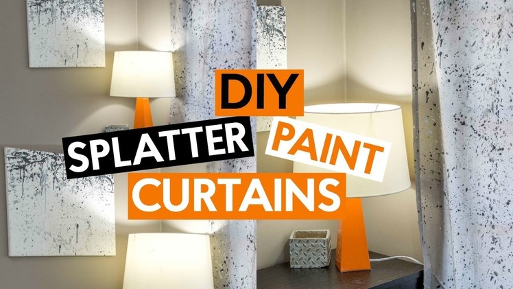 DIY Splatter Paint Curtains