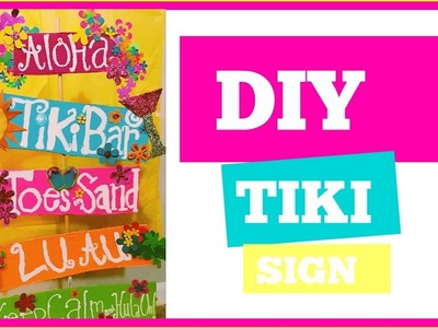 Diy Tiki Sign luau Moana Party Decor $5 or Less