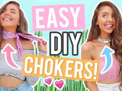EASY DIY CHOKERS 2017! Cheap DIY Jewelry + Choker Necklaces You Will ACTUALLY want!