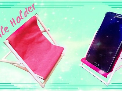 Easy DIY crafts Mobile Phone holder (Beach Chair) from Newspaper sticks.Cell (Smartphone) desk stand