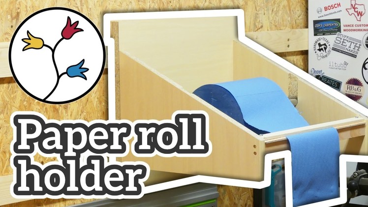 Make a simple paper roll holder for the shop  – Easy project, DIY
