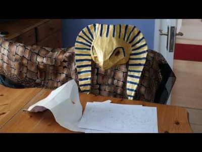 Making a paper mache mask or sculpture using a low poly pattern