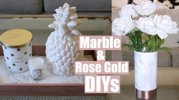 Marble & Rose Gold DIY Decor