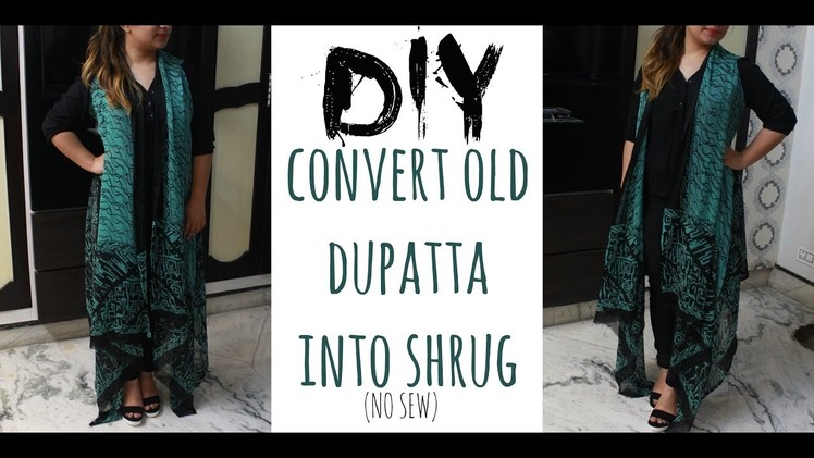 NO SEW DIY : Convert Old Dupatta into Shrug | HeyDivaa