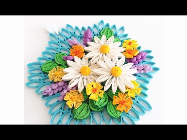 Paper Quilling Flower for Wall Hanging Decoration 18. DIY Wall Decoration.Paper Flower Art