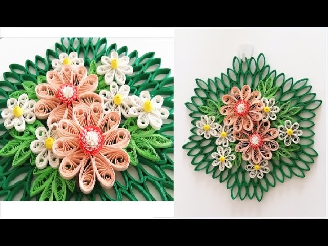 Paper Quilling Flower for Wall Hanging Decoration 16. DIY Wall Decoration.Paper Flower Art