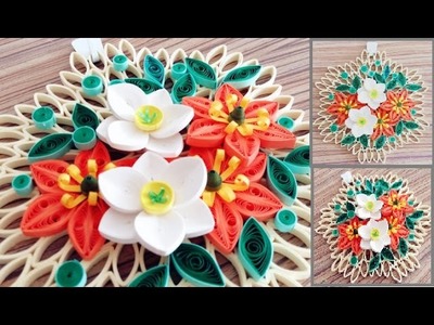 Paper Quilling Flower for Wall Hanging Decoration 19. DIY Wall Decoration.Paper Flower Art