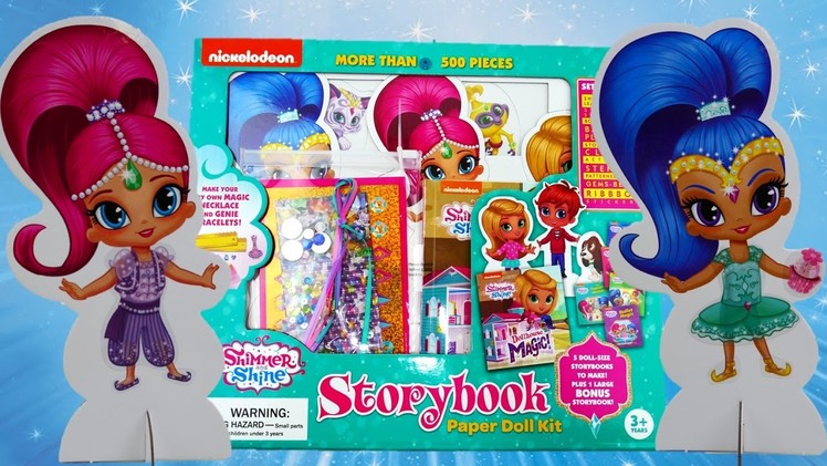 Shimmer and Shine Storybook Paper Doll Kit Dressup | Evies Toy House
