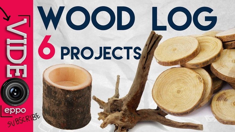 Turning wood log into 6 awesome DIY  home decor stuff