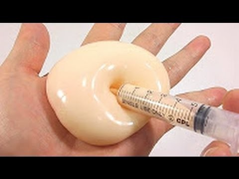 Water Balloon Slime Glue DIY Syringe Toy Learn Colors Jelly Slime Icecream