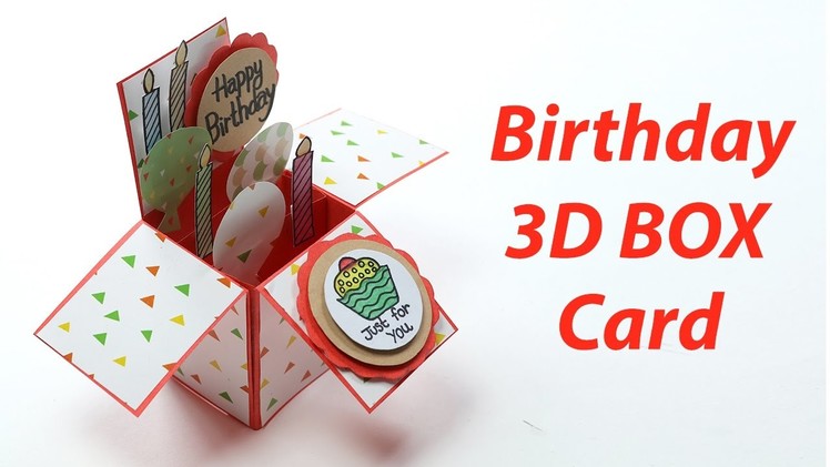 3D Birthday Card - Handmade, Unique Pop Up Box B'day Card Making