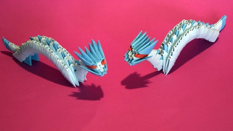 3D origami Small Dragon Tutorial for beginner