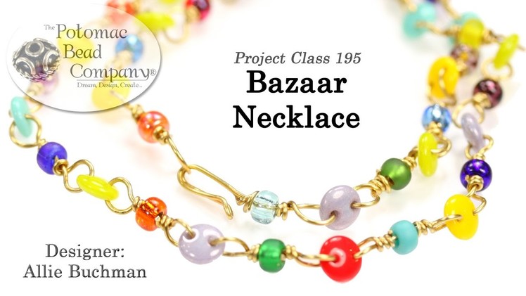 Bazaar Necklace (Chain Link Jewelry with 2-Hole Beads)