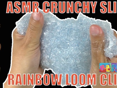 BEST ASMR Rainbow Loom CLIP CRUNCHY SLIME | Rubber Band Clip Slime | Fishbowl SLIME| Most Satisfying