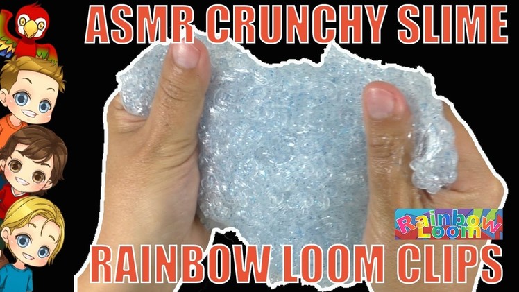 BEST ASMR Rainbow Loom CLIP CRUNCHY SLIME | Rubber Band Clip Slime | Fishbowl SLIME| Most Satisfying
