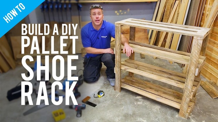 Build a DIY pallet shoe rack