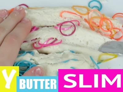Buttler Slime Rainbow Loom Rubber Bands Easy RECIPE with no Detergent nor Borax