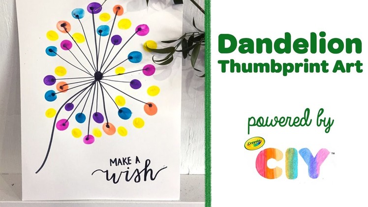 Crayola CIY: Create It Yourself - Dandelion DIY Thumbprint Art