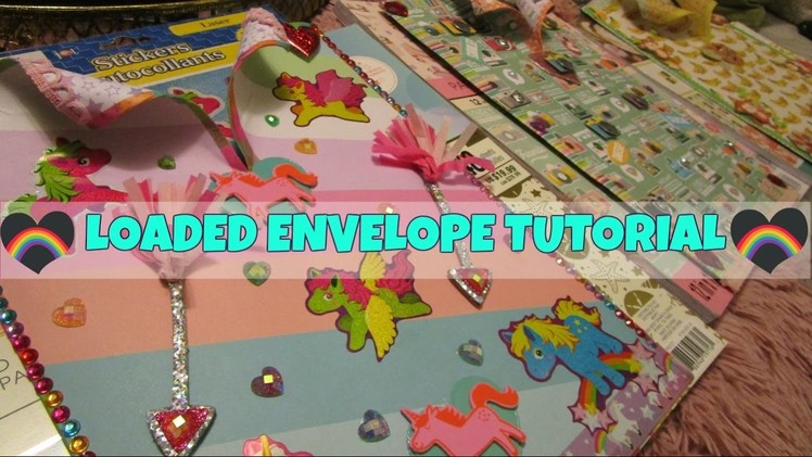 Decorative LOADED ENVELOPE Tutorial {Rainbow Unicorns}