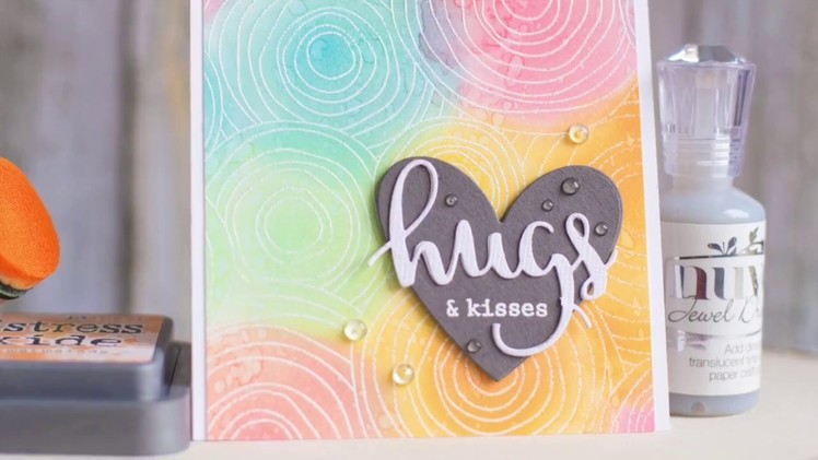 Distress Oxide Ink Rainbow Background