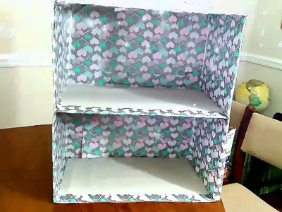 Diy Cardboard Box book.toy shelves - Recycling  | IndusMom |