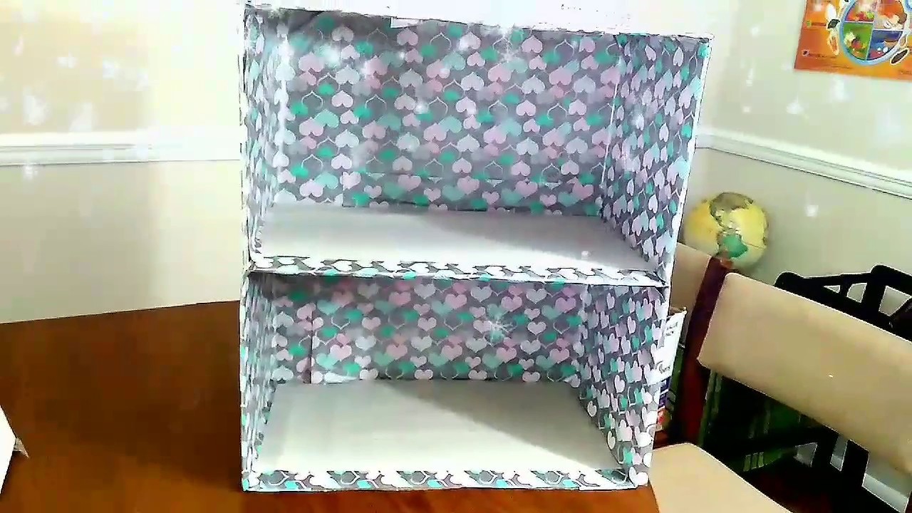 Diy Cardboard Box book.toy shelves - Recycling  | IndusMom |