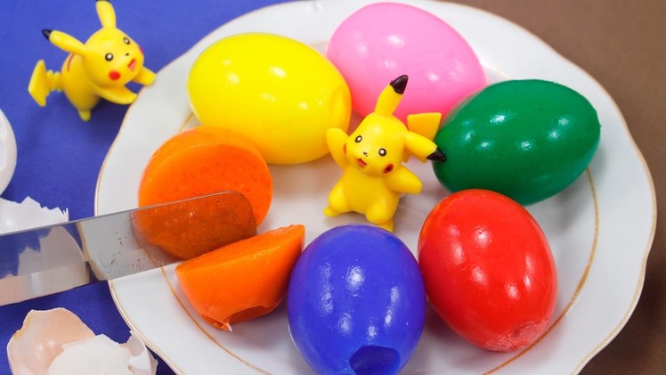 DIY COLOR YELLY EGGS - How to Make Yelly Color Eggs and Cut them