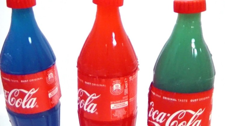 DIY COLORFUL JELLY Coca Cola to learn colors for children
