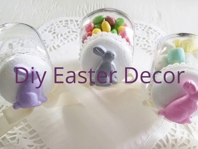 Diy Easter Decor - Repurpose Spice Jar - Bunny Candy Container