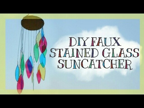 DIY Faux Stained Glass Suncatcher Mobile | Get Creative With Me !