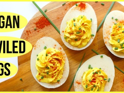 DIY: JUMBO VEGAN DEVILED EGGS | Easter Recipe | Does it taste like egg? Collab w. Talitha Grace
