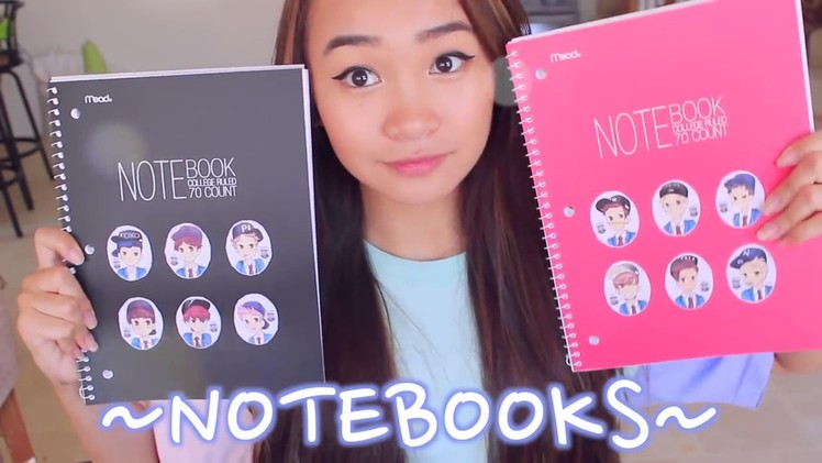 DIY K-POP School Supplies!♡Binders, Notebooks, Pens, etc.