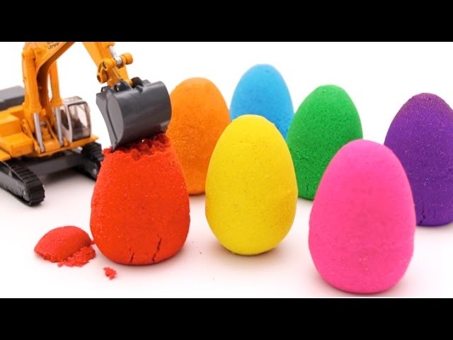 DIY Kinetic Sand Eggs Learn Colors Paw Patrol Kinder Surprise Toys