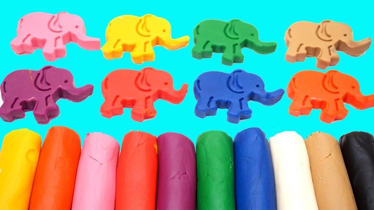 DIY Kinetic Sand Giant Elephant Mold Kinetic Sand Zoo Play Doh Learn Colors Mighty Toys